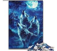 Puzzle Loups hurlants sur la Montagne 1000 pièces pour Adultes, Jeux éducatifs, décoration d'intérieur, Cadeau d'anniversaire, Art Mural (26x38cm)