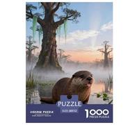 Puzzle Loutre 1000 Pièces pour Adultes Et Enfants, Défiant Et Stimulant, Puzzles Marais, Décoration Intérieure, Cadeau Enfant 52x38cm/1000pcs