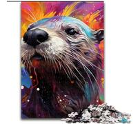 Puzzle Loutre 1000 pièces pour Adultes. Puzzle Impossible pour Adultes, Taille 50x75cm. Un Casse-tête Stimulant pour Les Adolescents, Une soirée de Jeux en Famille Amusante.