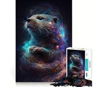Puzzle Loutre Animal Sauvage 1000 Pièces pour Adolescents Jeu Intellectuel Découpe de Qualité Cadeau Saisonnier (38x26cm)