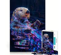 Puzzle Loutre de mer dans la Nature pour Adultes, 1000 pièces, Jeu de logique Clair, Loisir Silencieux, découpe Parfaite, Cadeau élégant (38x26cm)
