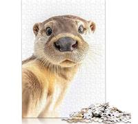 Puzzle Loutre Selfie 500 pièces pour Adultes Puzzles en Bois pour Adultes Puzzles Cadeaux Secret Santa 500 pièces (52 x 38 cm)