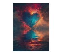 Puzzle Love in Flames Heart on Fire pour Adultes, Format 500 PCS