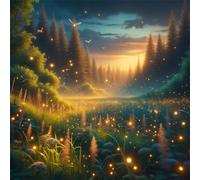 Puzzle Lucioles de la Campagne de 200 Pièces pour Adultes, Puzzles 200 pièces Adultes, Jigsaw Puzzle d'art pour Défi, Puzzles Coloré à Faire soi-même pour la Décoration de la Maison