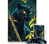 Puzzle Lumineux Black Panther pour Adultes, 1000 pièces, pour stimuler l'esprit, Calmer et se distraire, Bords Uniformes, Art, Cadeau de Noël (50x75cm)