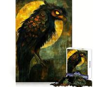 Puzzle Lumineux Corbeaux pour Adultes, 1000 pièces, Casse-tête Mental, Passe-Temps Calme, Assemblage d'image, Joli Cadeau (50x75cm)
