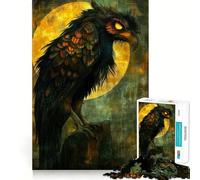 Puzzle Lumineux Corbeaux pour Adultes, 1000 pièces, Casse-tête Mental, Passe-Temps Calme, Assemblage d'image, Joli Cadeau (50x75cm)