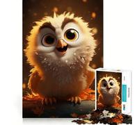 Puzzle Lumineux Sagesse des hiboux pour Adultes, 1000 pièces, Jeu de logique Robuste, Anti-Tension, Bords Transparents, Cadeau de qualité supérieure (38x26cm)