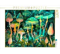 Puzzle · Luminosité des Champignons avec la Grenouille | Fantaisie de la forêt · Lueur des champignons avec la grenouille · 1000 pièces · Format assemblé 64 × 48 cm · CALVENDO Puzzle