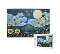 Puzzle Lune 4000 Pièces Adultes, Puzzles Classiques Art Fleur avec Boîte d'emballage et Photos de Référence, Relaxation/Soulagement du Stress/Jeux Amusants, DIY Creatif Cadeau pour Femme 2T-761