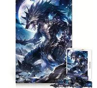 Puzzle Lune Cauchemar Loup-Garou 1000 pièces pour Adolescents Jeu cognitif Passe-Temps Calme Finition Premium Liste de souhaits du Père Noël (50x75cm)
