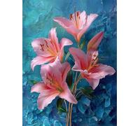 Puzzle Lys Pétales Roses de 60 Pièces pour Adultes, Puzzles 60 pièces Adultes, Jigsaw Puzzle d'art pour Défi, Puzzles Coloré à Faire soi-même pour la Décoration de la Maison