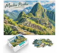 Puzzle Machu Picchu Landscape Illustration 1000pcs (70x50cm) avec Motif | Pour les soirées de Noël et les loisirs d'hiver : ce puzzle adulte 1000 pièces convient aux longues soirées de décembre.