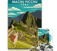 Puzzle Machu Picchu Pérou Voyage Puzzles 1000 pièces pour Adultes Adolescents, est idéal comme Cadeau pour Toute la Famille Convient pour Et 14 75x50cm