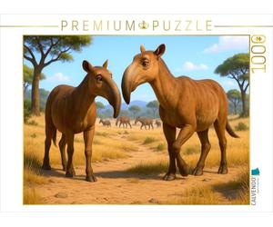 Puzzle · Macrauchenia - mammifère disparu d'Amérique du Sud | 1000 pièces · Format assemblé 64 × 48 cm · CALVENDO Puzzle