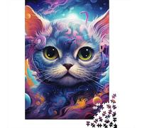 Puzzle Magic Art Cat 500 pièces pour Adultes et Adolescents (18 Ans et Plus) Cadeau d'anniversaire 500 pièces (52 x 38 cm)