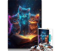 Puzzle Magic Kitten 1000 pièces pour Adolescents et Adultes, Jouet éducatif idéal comme Cadeau pour Toute la Famille 50x75cm