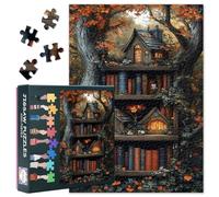 Puzzle magique de 1000 pièces pour adultes - Livres colorés et feuilles d'automne pour adultes - Puzzle de 1000 pièces - Idée cadeau amusante et stimulante pour l'éducation familiale - 50,8 x 68,6 cm