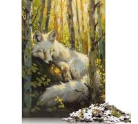 Puzzle Magique de Conte de fées White Fox, Jeu de Bricolage, Puzzle en Carton de qualité supérieure pour Femmes, Hommes, Cadeaux pour la fête des Enfants, 1000 pièces (75 x 50 cm)