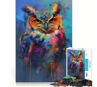 Puzzle Magique Hibou pour Adolescents 1000 pièces, Jeu de logique et d'habileté, découpe précise, Cadeau de Noël (50x75cm)