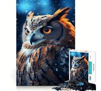 Puzzle Magique Hibou pour Adultes, 1000 pièces, Casse-tête Mental, Plaisir Lent, Assemblage d'image, Cadeau Parfait (38x52cm)
