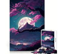 Puzzle Magique Japonais en Fleurs de Cerisier 1000 pièces pour Adolescents,idéal pour développer la mémoire,se divertir en Toute simplicité,Bords Nets,Cadeau de Saison (38x26cm)