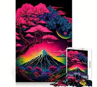 Puzzle Magique Japonais en Fleurs de Cerisier pour Adolescents,1000 pièces,Exercice Mental,Divertissement léger,découpe précise,Cadeau attentionné (50x75cm)