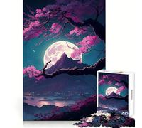 Puzzle Magique Japonais en Fleurs de Cerisier pour Adolescents,1000 pièces,Exercice Mental,Plaisir léger,découpe précise,Cadeau attentionné (38x52cm)