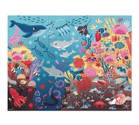 Janod - Puzzle Enfant Magique l'Océan 24 Pièces - Jeu Educatif - Apprentissage Motricité Fine, Concentration et Observation - Certifié FSC - Dès 3 Ans, J02654
