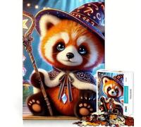 Puzzle Magique Panda Rouge 1000 pièces pour Adultes Améliore la mémoire Paisible et Amusant Bords Nets pour Les fêtes (50x75cm)