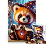 Puzzle Magique Panda Rouge 1000 pièces pour Adultes Améliore la mémoire Paisible et Amusant Bords Nets pour Les fêtes (50x75cm)