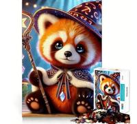 Puzzle Magique Panda Roux 1000 pièces pour Adultes Stimule la mémoire Paisible et Amusant Découpe de qualité supérieure Cadeau mémorable (38x26cm)