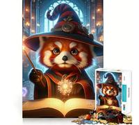 Puzzle Magique Panda Roux de 1000 pièces pour Adolescents, Jouet Mental Anti-Stress, découpe de qualité supérieure, Cadeau Exquis (38x26cm)