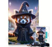 Puzzle Magique Panda Roux de 1000 pièces pour Adultes, Jeu intellectuel et Relaxant, découpe précise, Cadeau de Noël (50x75cm)