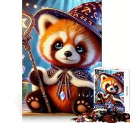 Puzzle Magique Panda Roux pour Adolescents, 1000 pièces, défi intellectuel, Jeu Relaxant et Amusant, découpe précise, Cadeau Festif (38x52cm)