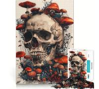Puzzle Magique Tête de Mort Champignon 1000 pièces pour Adolescents Jeu de logique et de Relaxation Objet de Collection Haut de Gamme 38x52cm