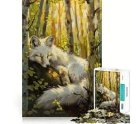 Puzzle Magique White Fox Fairy Tale,1000 pièces,Jeu de mémorisation mentale,découpage de Haute précision,activité Manuelle,défi cérébral interactif pour la Maison (50x75cm)