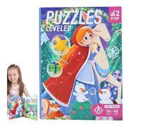 Puzzle magnétique | 11,22 x 8,46 x 0,39 pouces | Activités éducatives éducatives, jeux de livre pour voyage, road trip, voiture, avion, anniversaire, fille,