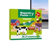 Puzzle Magnétique, Apprentissage Interactif Et Sauvetage D', 18x18x2cm / 7.09x7.09x0.79 Pouces, Gaspillage pour Tout-Petit, Puzzle De Voyage pour, Plaisir Et Éducatif, pour La Coordinat