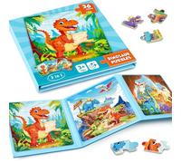 Puzzle MagnéTique Dinosaure pour Enfants,36 Puzzles De Voyage pour Les Enfants De 3 à 8 Ans,Puzzle De Fille pour AméLiorer L'Intelligence,Puzzle pour Tout - Petits,ActivitéS Avion pour Enfants