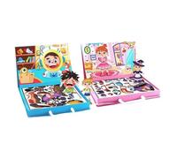 Puzzle magnétique Double Face - 27 x 20 x 4,3 cm Jouet, Puzzle Double Face, Jeu de rôle | Jouet interactif magnétique, activité pour Attirer Les Visages, Utilisation pour Les, Les Filles