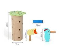 Puzzle Magnétique En Bois Pour Enfant, Jouet Éducatif En Forme De Pic, Piège À Ver, Insecte