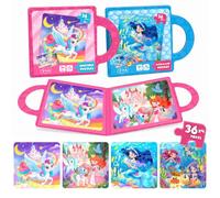 Puzzle Magnétique Enfants 3-8 - Licorne Sirène Puzzle Voyage avec Poignée
