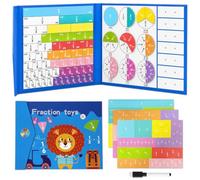 Puzzle Magnetique Fraction,Jeu Magnétique de Fractions pour École Primaire,Jeux Éducatifs Mathématiques Réutilisables (STYLE 2)