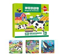 Puzzle magnétique - Jouet pour enfant - Livre de puzzle avec activités éducatives - Jouet éducatif pour filles de 2 à 6 ans - Pour filles et enfants de 2 à 6 ans - Pour la maternelle - Voyage en