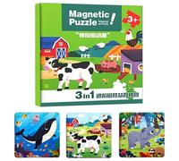 Puzzle magnétique, Jouet pour Tout-Petits, Livre de Puzzle avec activités éducatives, Jeux de Voyage pour Voiture, Anniversaire, Maternelle, développement préscolaire, pour Filles et âgés de 2