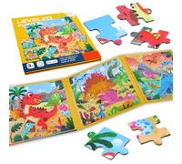 Puzzle Magnétique pour Enfants 3 à 8 Ans, Éducatif Magnétique Puzzle, Puzzles Enfant, Jouet d'activités de Dinosaures/Histoires/Transport, Aimant d'apprentissage, Cadeau pour Voyage en Voiture