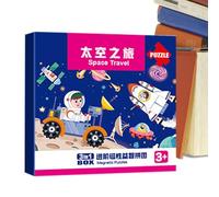 Puzzle magnétique pour enfants, jouet pour tout-petits, livre de puzzle avec activités éducatives, jeux magnétiques pour filles et enfants de 2 à 6 ans, pour l'apprentissage, l'éducation, le