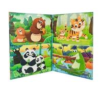 Puzzle magnétique pour tout-petits - Jouet puzzle magnétique - Livre d'activités - Jeu de voyage avec voiture et avion - Pour les déplacements - Idée cadeau