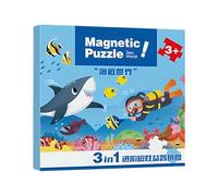 Puzzle Magnétique - Toddler Magnet Puzzle pour Un Jeu d'apprentissage Précoce, Jouet De Voyage Portable avec Une Fonction D'interaction Enfant Parent, Jeu Éducatif pour Les Garçons De 2